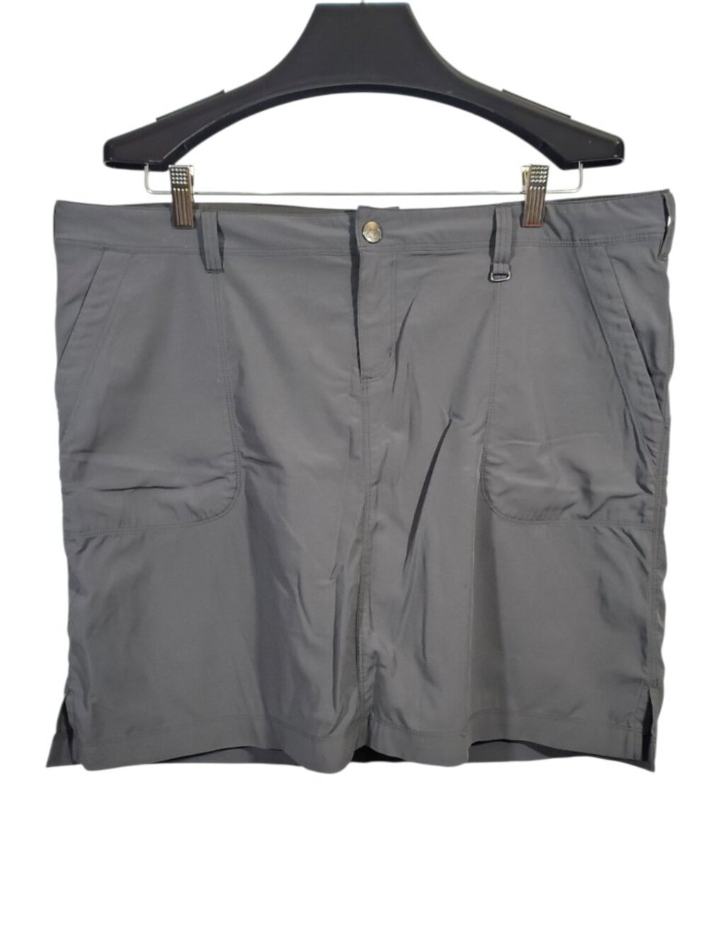 REI Skort Women's 14 Gray Nylon Stretch Hiking Walking Golf Casual Gorpcore